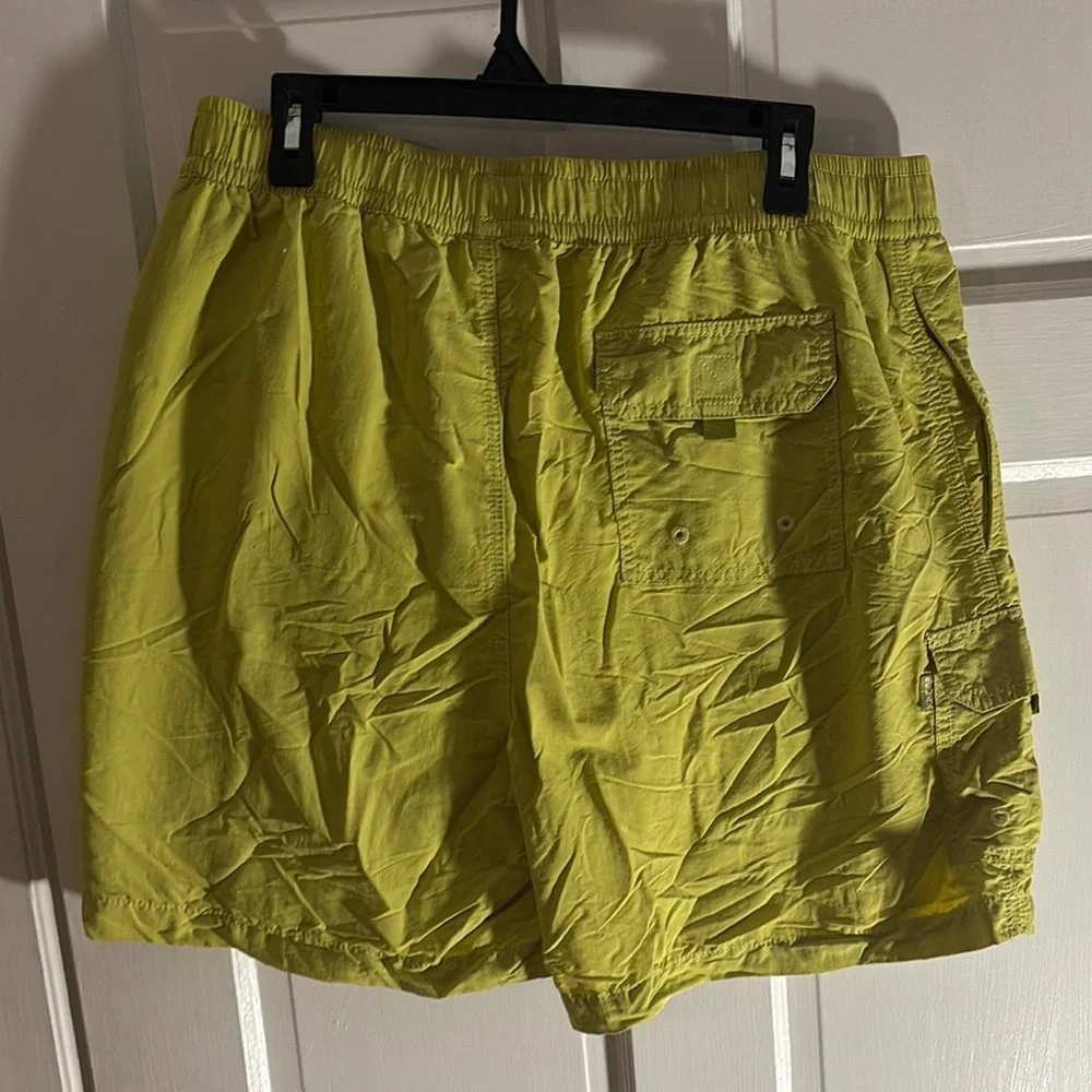 Tommy Bahama Green Swim Trunks Lightweight Elastic Waist - Picture 3 of 5